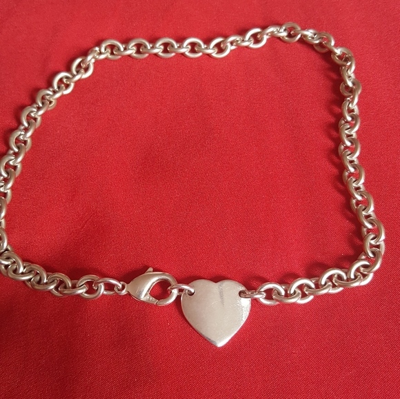 N/A Jewelry - 925 Sterling Silver Heart Chain Necklace